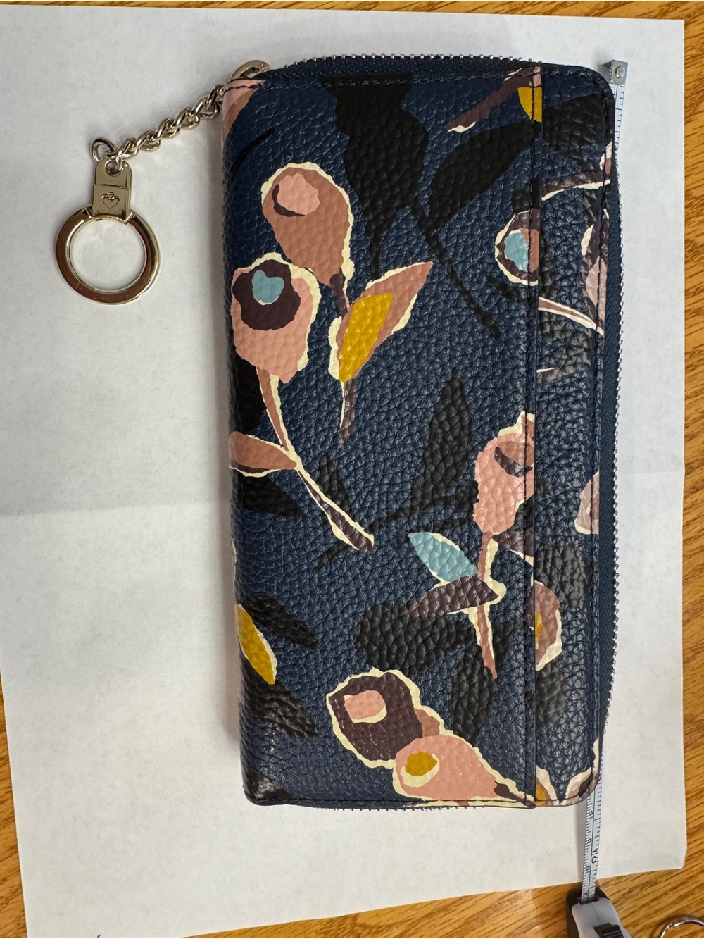 kate spade Navy Floral Zip-Around Wallet - Picture 2 of 3
